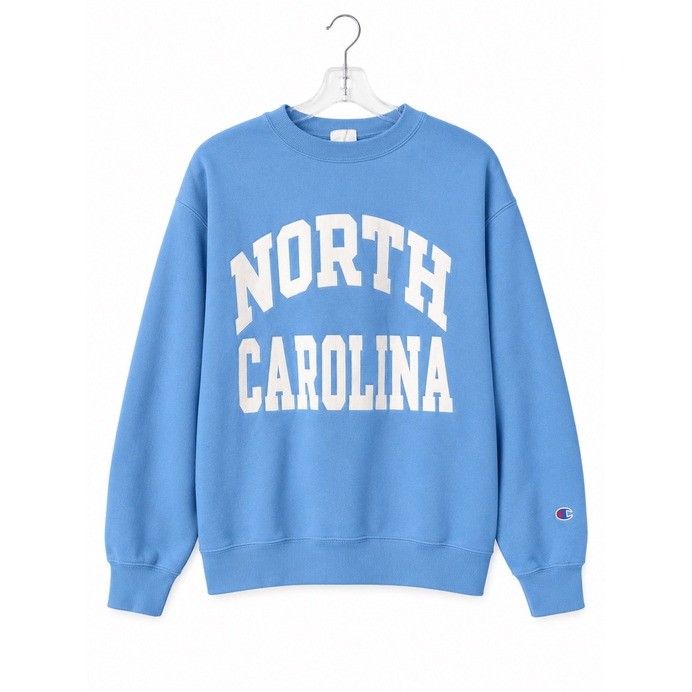 Champion Reverse Weave North Carolina Sweatshirt Blue Mens Small UNC Pullover